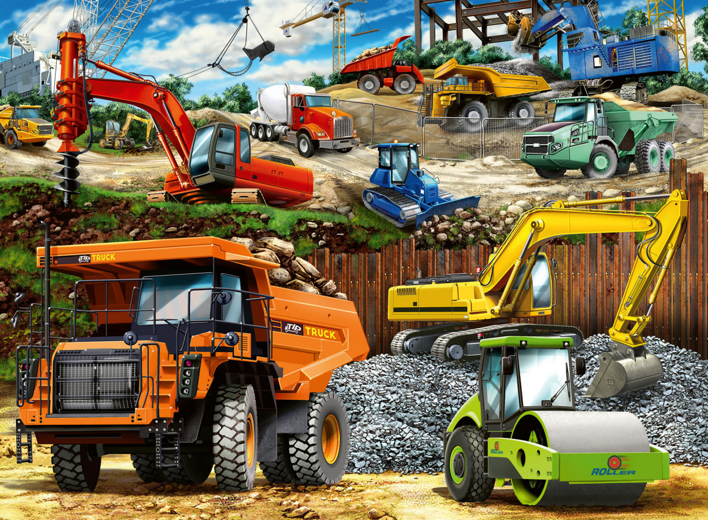 Ravensburger Ravensburger Puzzle 100pc Construction Vehicles
