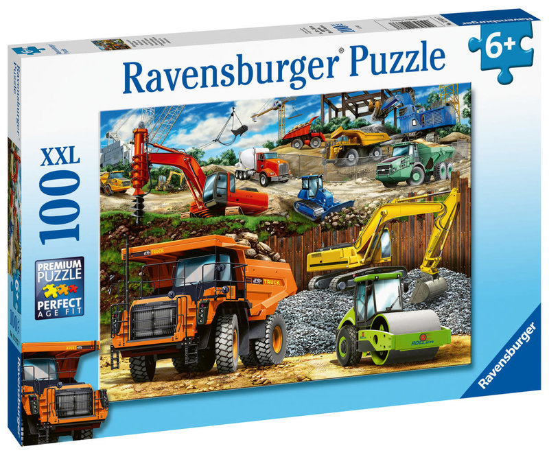 Ravensburger Ravensburger Puzzle 100pc Construction Vehicles