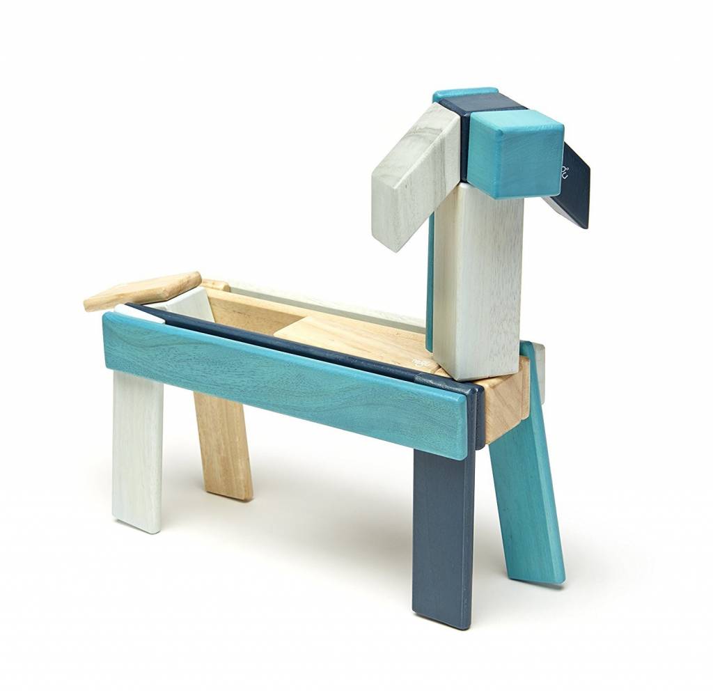 Tegu Tegu Magnetic Wooden Block 24pc Blues