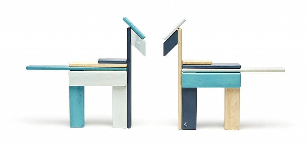 Tegu Tegu Magnetic Wooden Block 24pc Blues