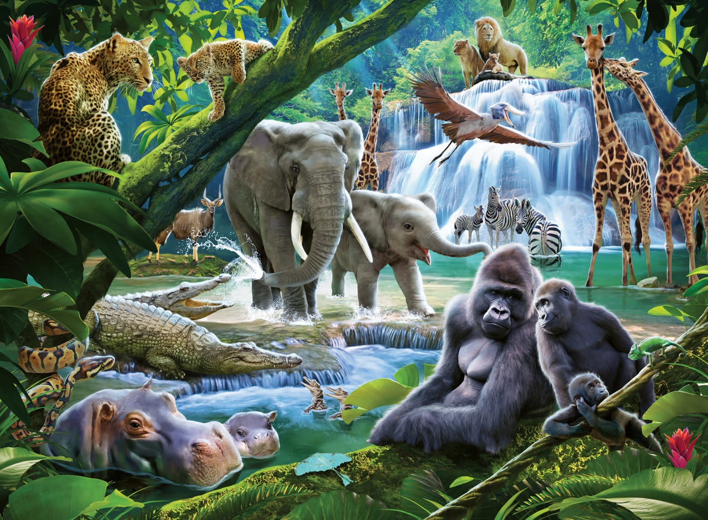 Ravensburger Ravensburger Puzzle 100pc Jungle Animals