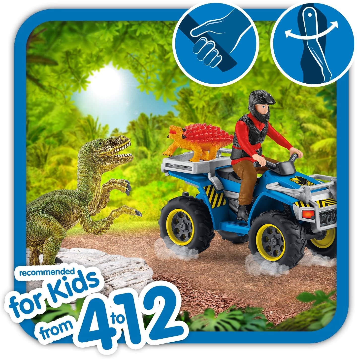 Schleich Schleich Dinosaur Quad Escape from Velociraptor