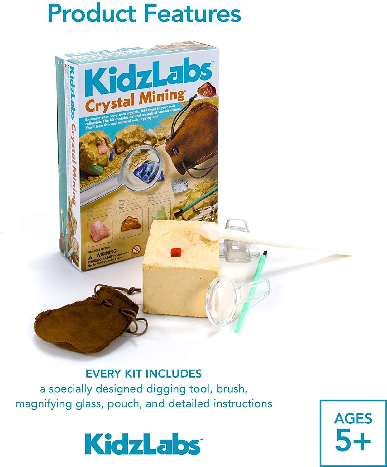 4M KidzLabs Crystal Mining Kit