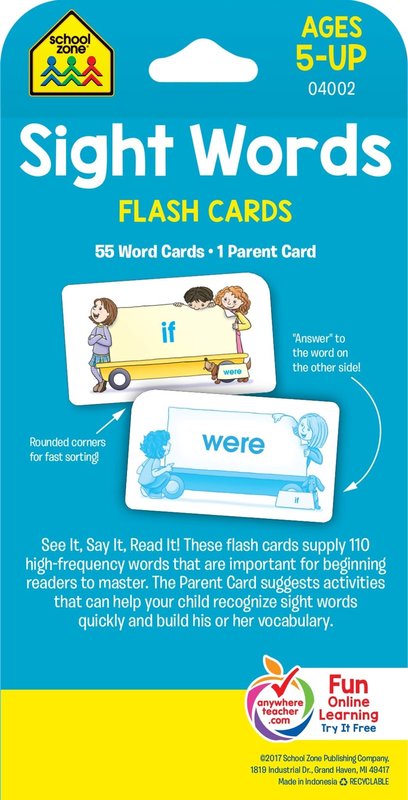 School Zone Flash Cards Sight Words