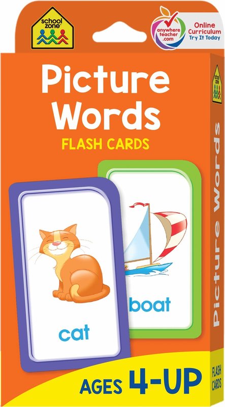 School Zone Flash Cards Picture Words