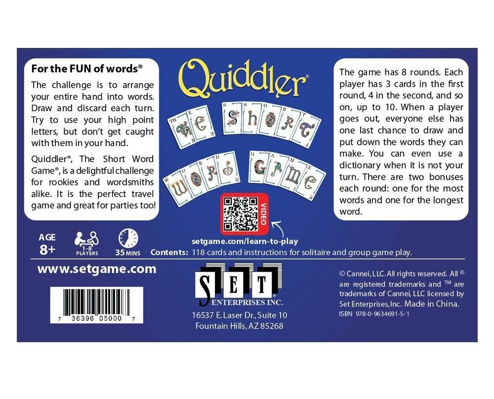 Quiddler Card Game
