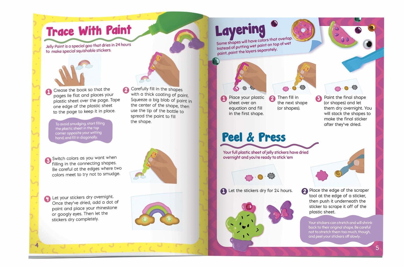 Klutz Klutz Book Paint & Peel Jelly Stickers