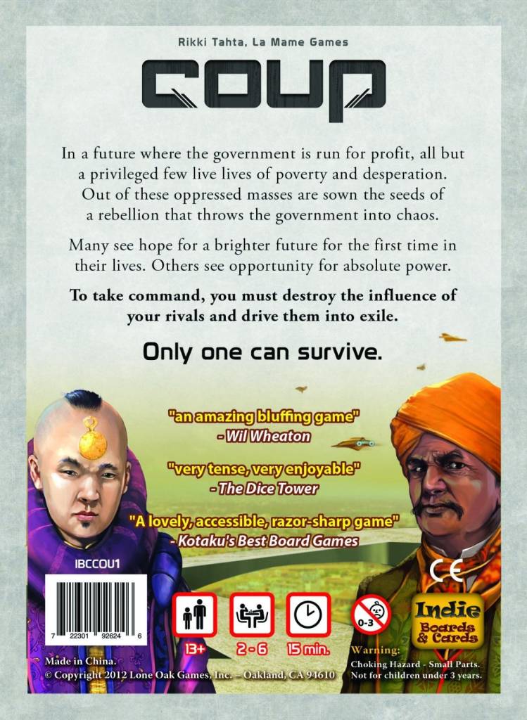 Indie Card Game Coup