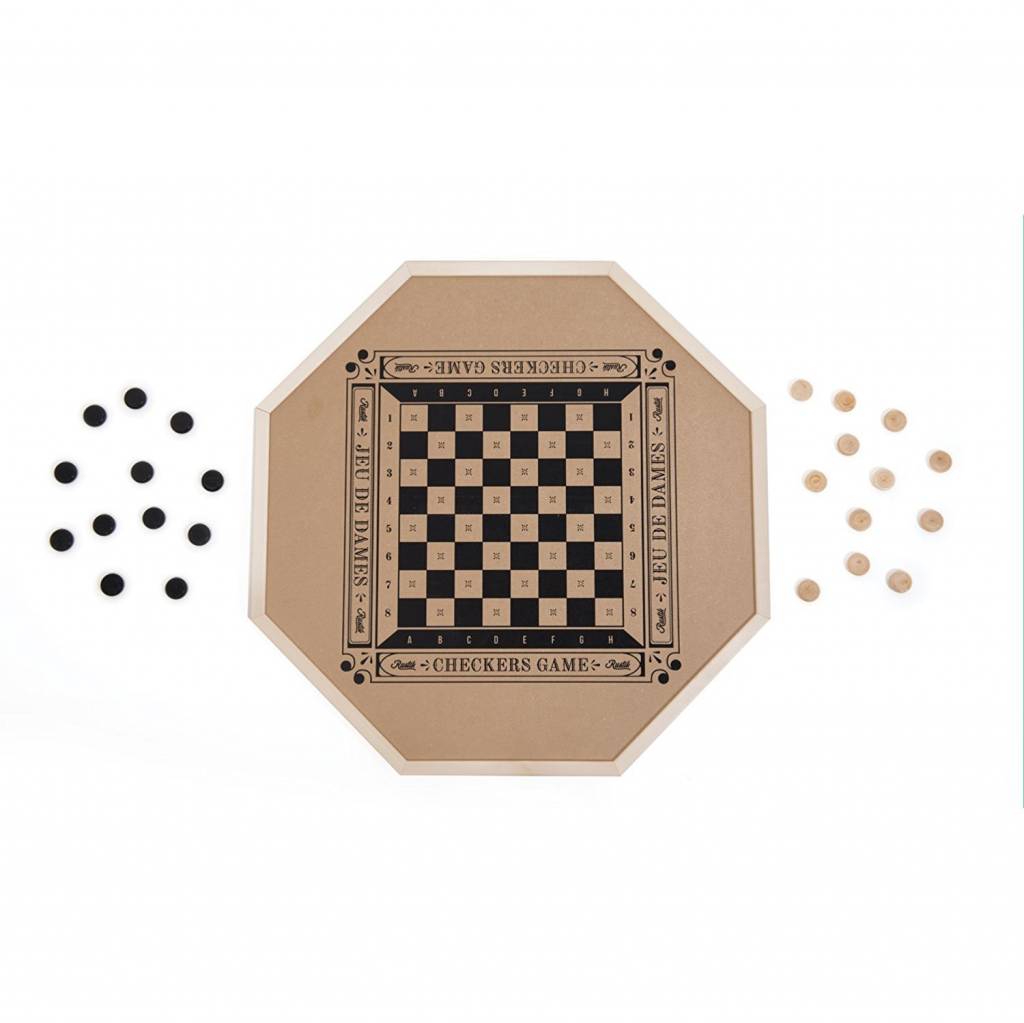 Rustik 3 in 1 Deluxe Crokinole, Chess, Checkers Games