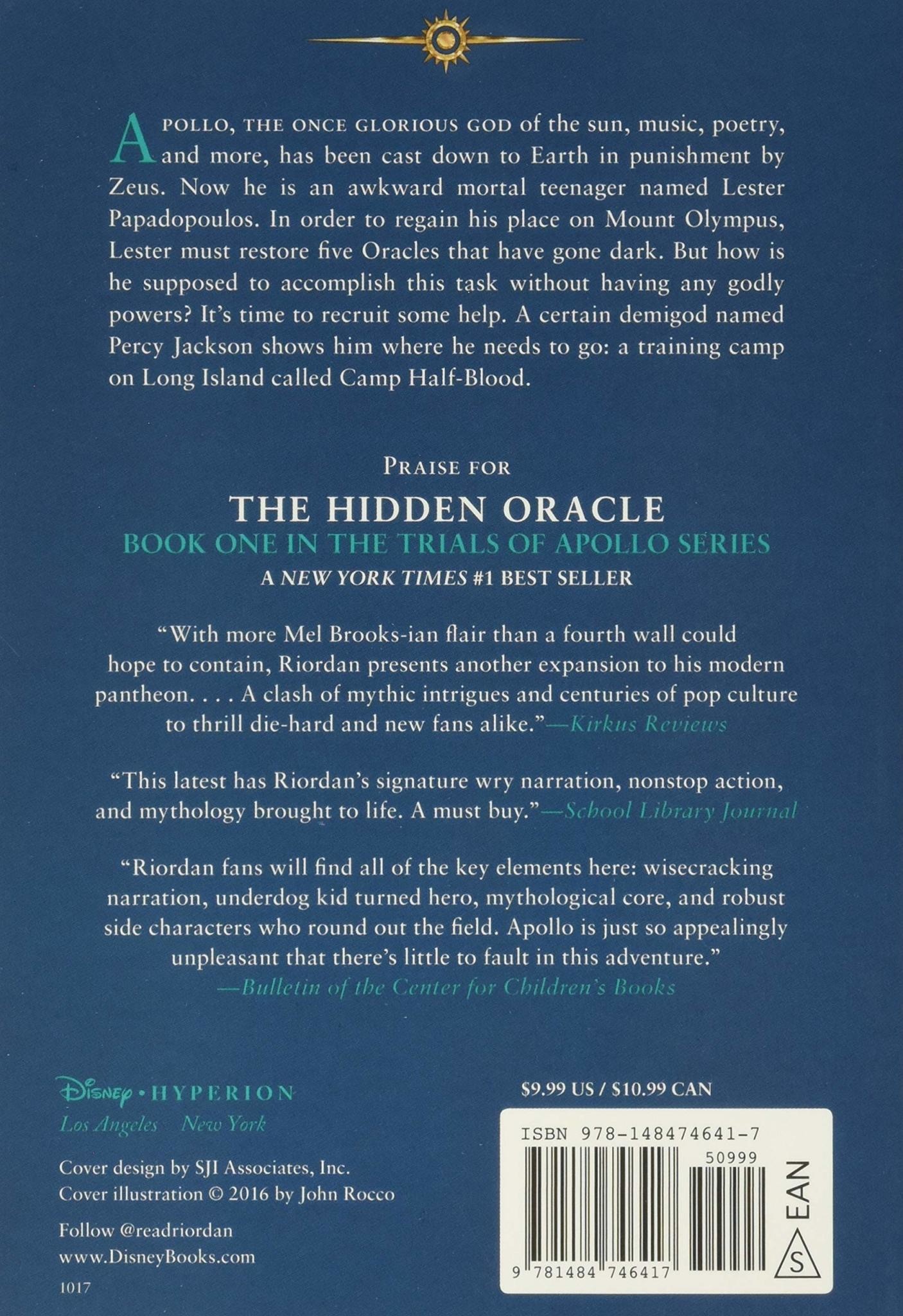 Disney-Hyperion The Trials of Apollo Book 1 The Hidden Oracle