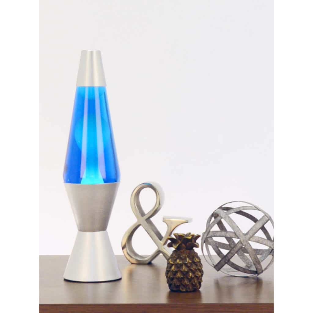 Lava Lamp Blue Liquid White Lava 14.5" In-store only.