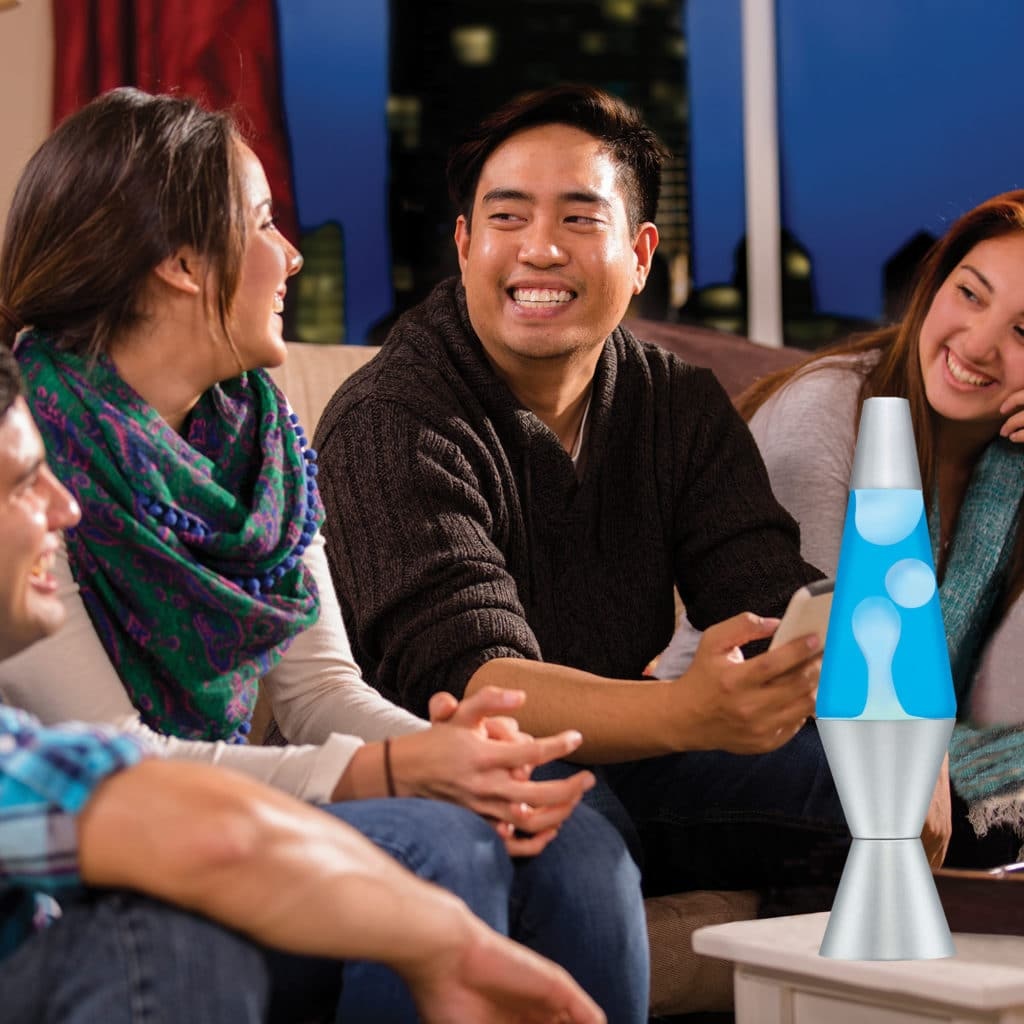 Lava Lamp Blue Liquid White Lava 14.5" In-store only.