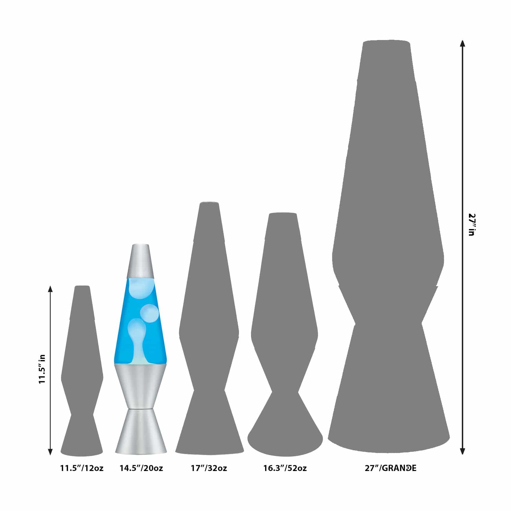 Lava Lamp Blue Liquid White Lava 14.5" In-store only.