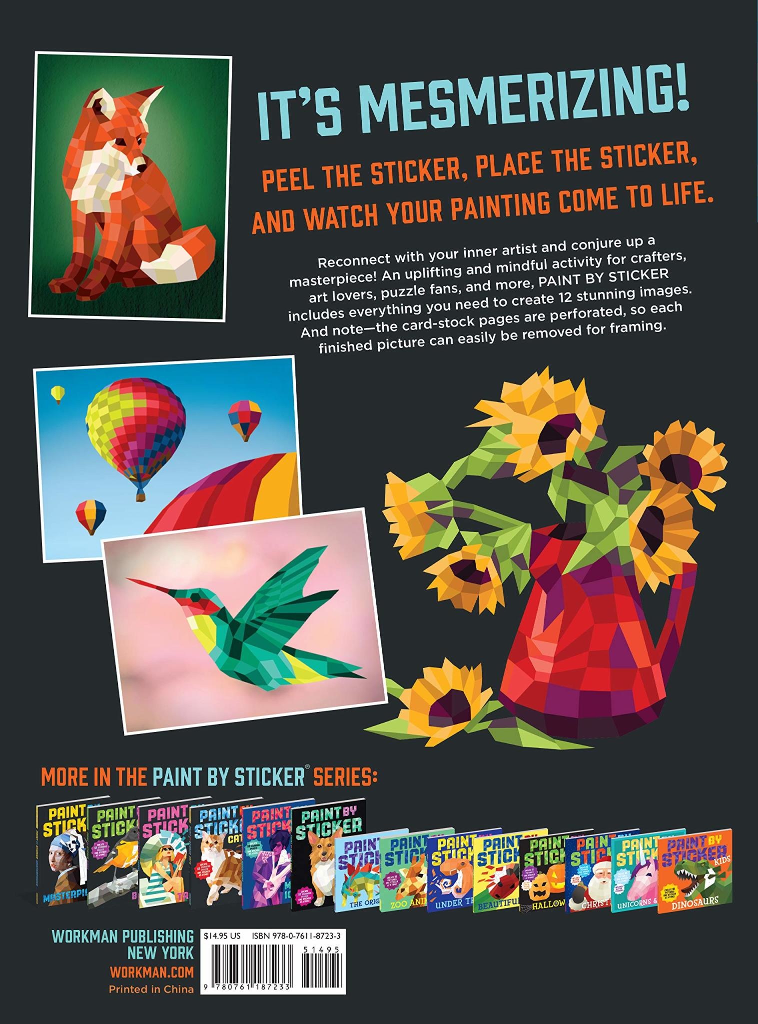 Workman Publishing Paint by Stickers Adult