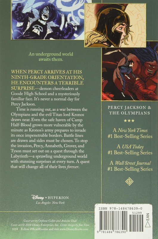 Disney-Hyperion Percy Jackson Graphic Novel Book 4 Battle of Labyrinth