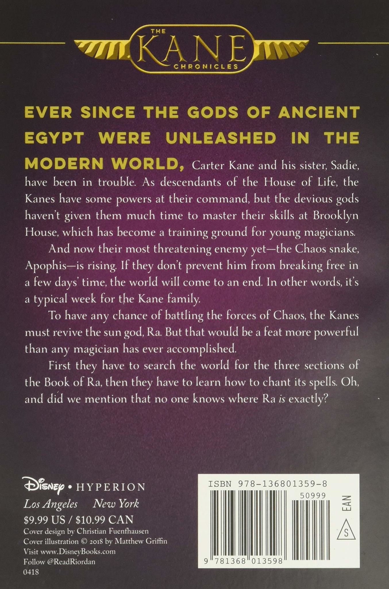 Disney-Hyperion The Kane Chronicles Book 2 Throne of Fire