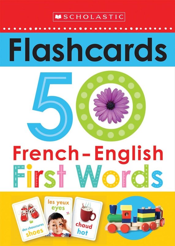 Scholastic Early Learner Flash Cards French-English 50 Words