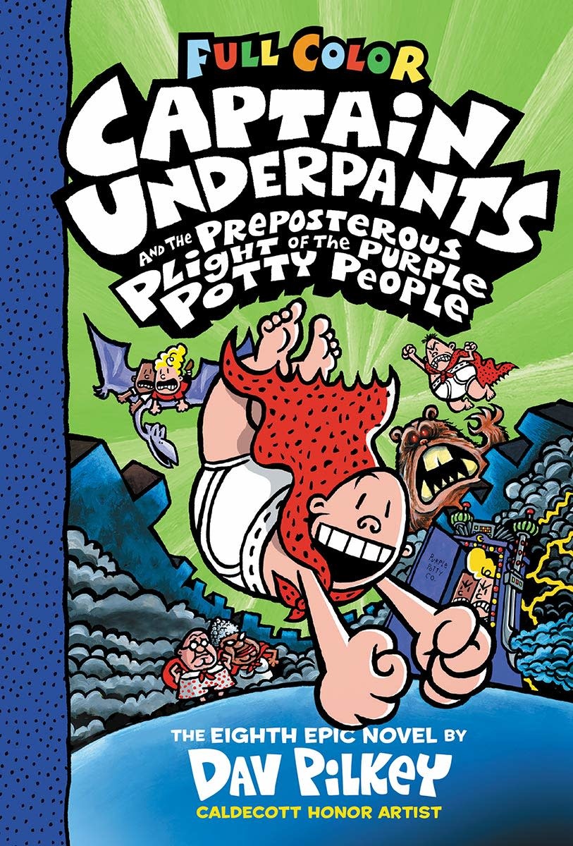 Scholastic Captain Underpants Book 8 & the Preposterous Plight of the Purple Potty People