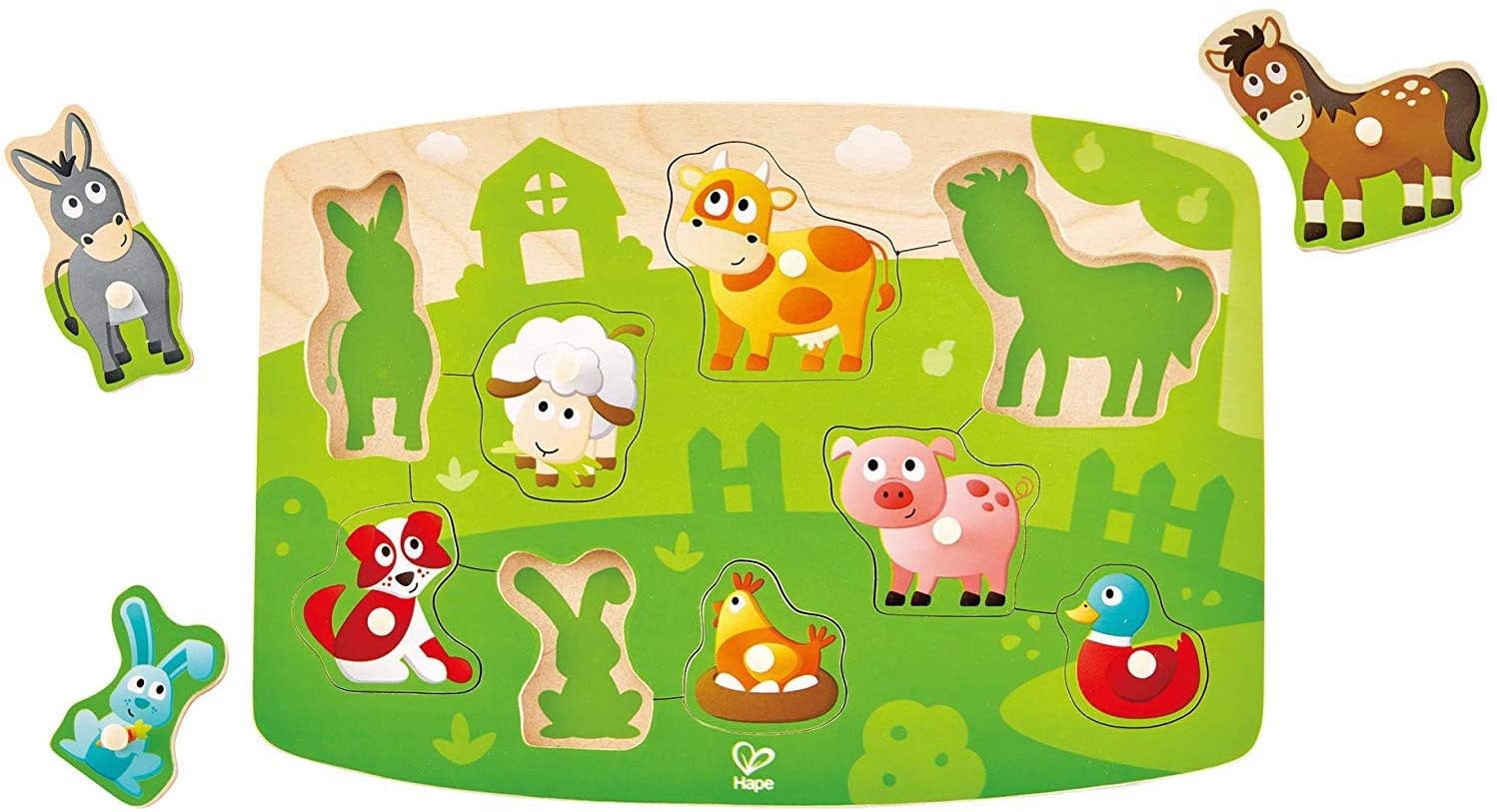 Hape Toys Hape Peg Puzzle Farmyard