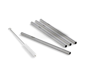 Dalcini Stainless Steel Straws 4 plus 1 Cleaning Brush