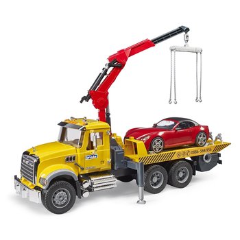 Bruder Bruder Mack Granite Tow Truck with Roadster