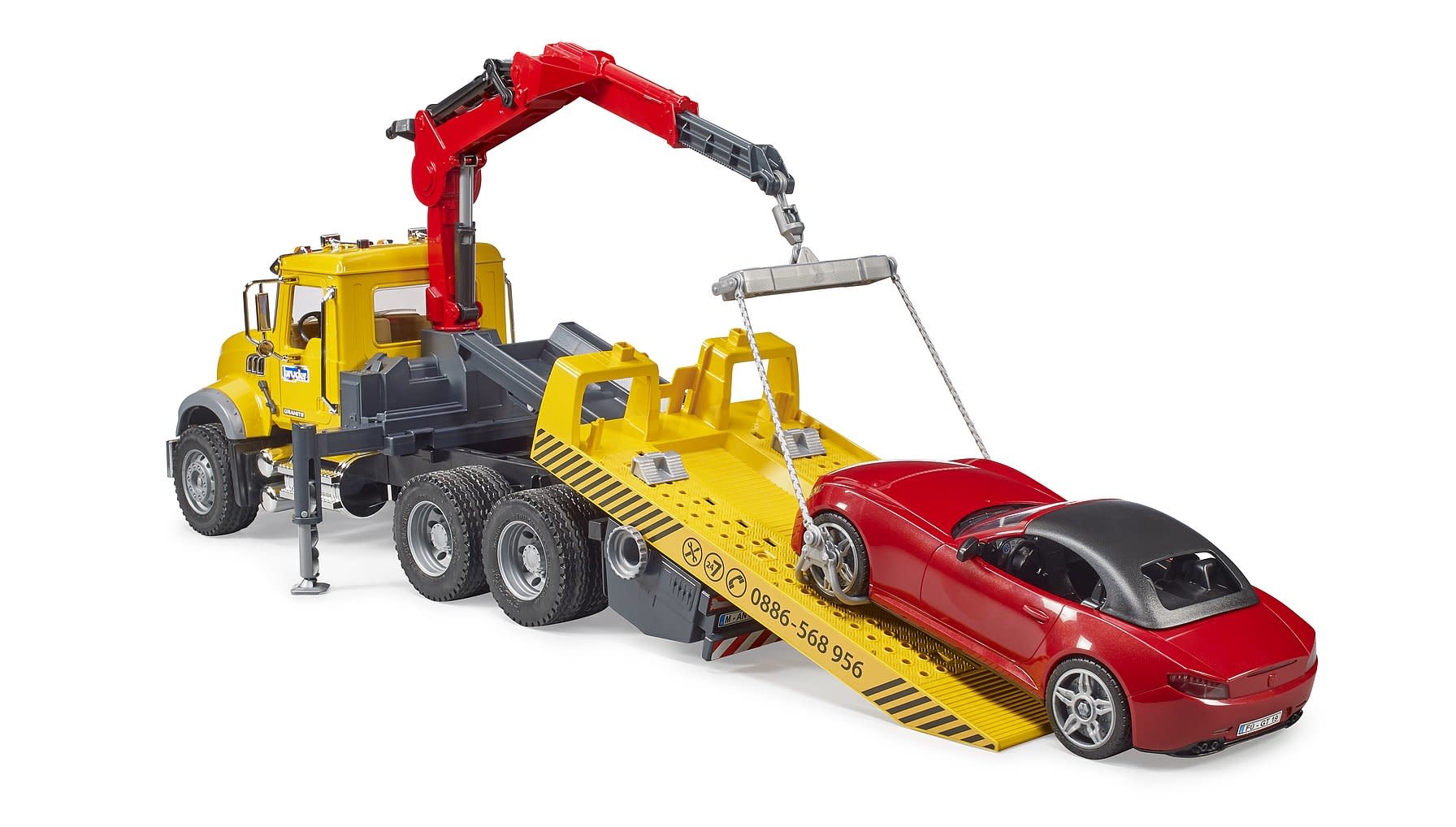 Bruder Bruder Mack Granite Tow Truck with Roadster