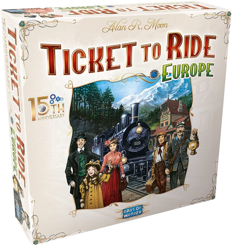 Days of Wonder Ticket to Ride Game Europe 15th Anniversay Edition