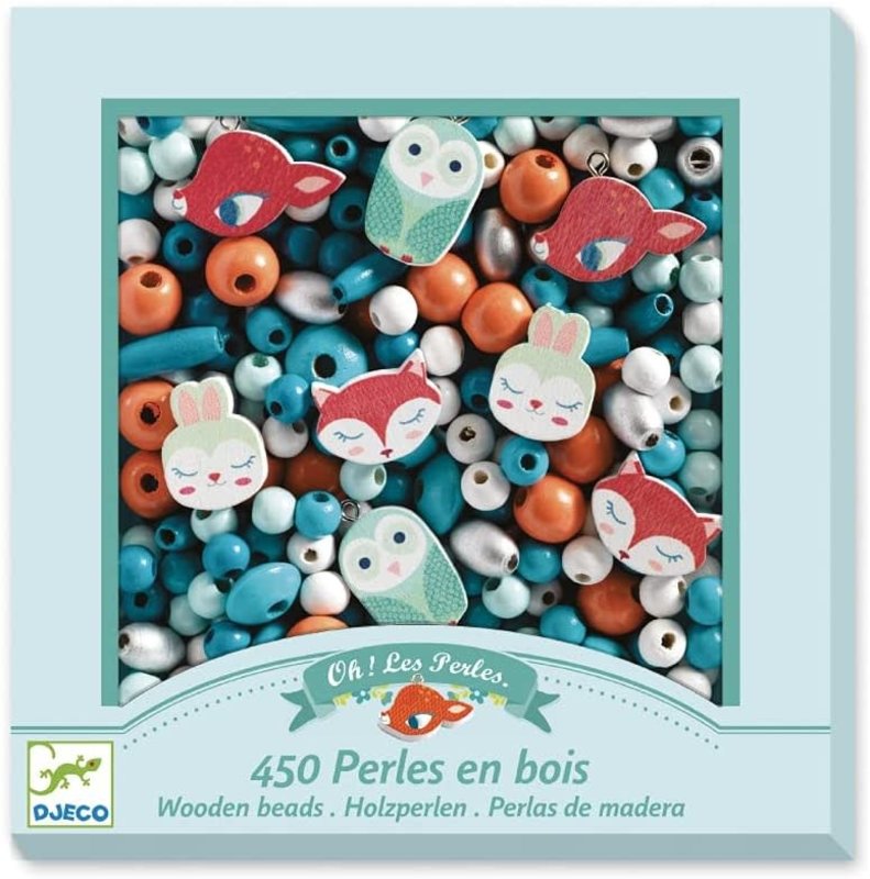 DJeco Djeco Wooden Beads Little Animals