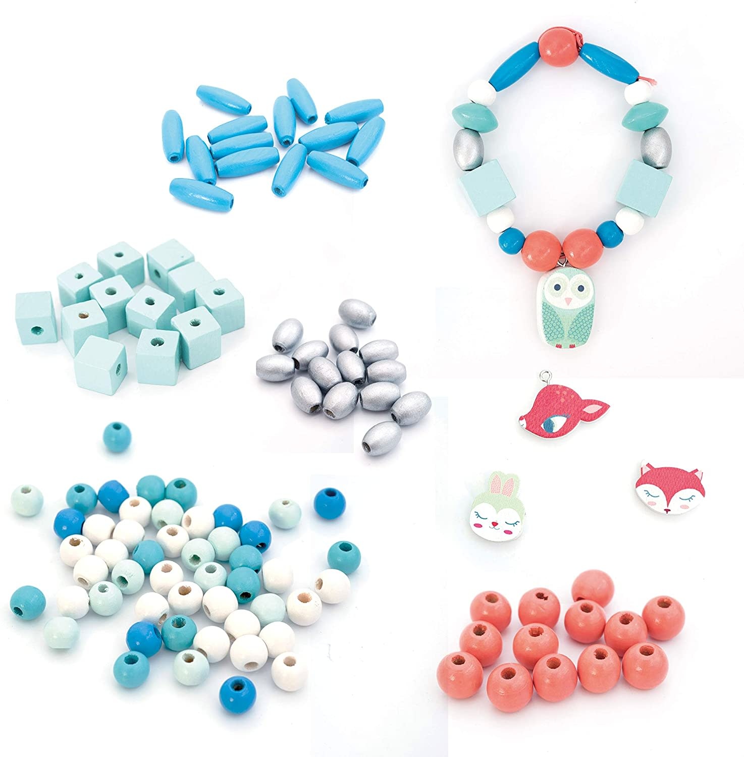 DJeco Djeco Wooden Beads Little Animals