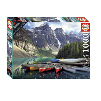Educa Puzzle 1000pc Canoes on Moraine Lake Banff