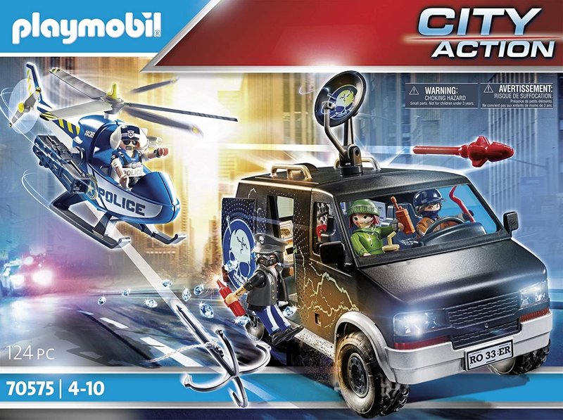 Playmobil Playmobil Police Helicopter Pursuit with Runaway Van