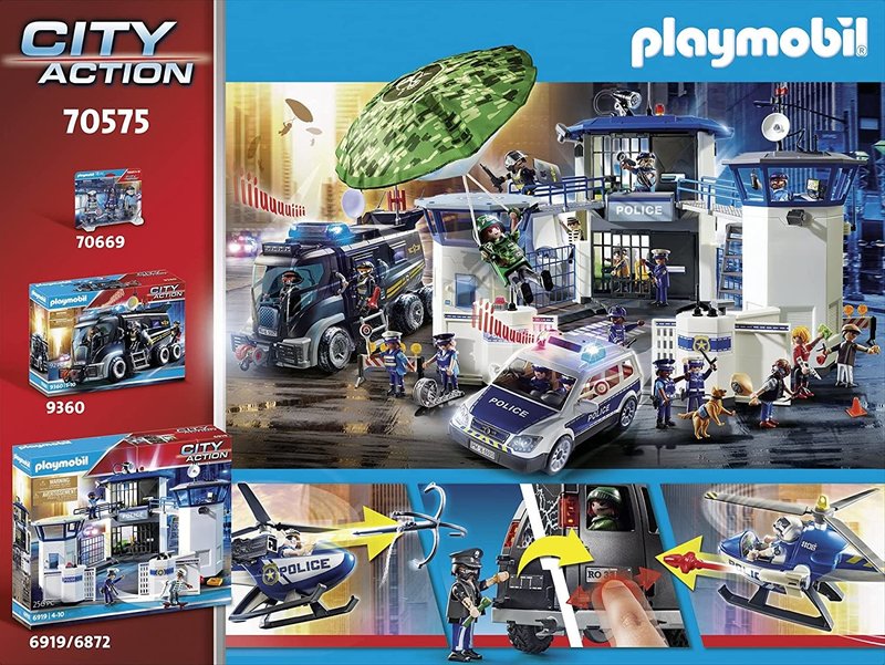 Playmobil Playmobil Police Helicopter Pursuit with Runaway Van