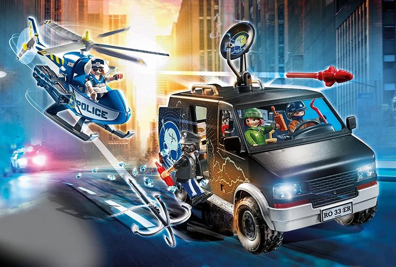 Playmobil Playmobil Police Helicopter Pursuit with Runaway Van