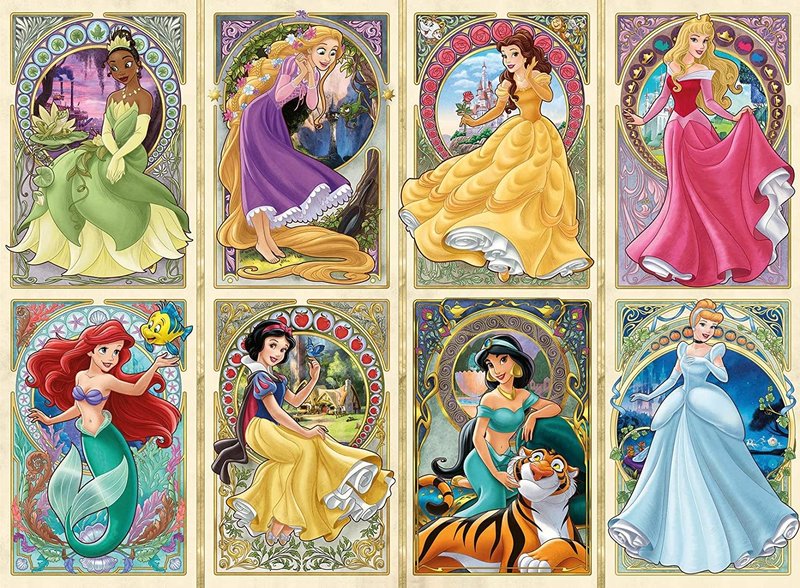 Ravensburger Puzzle 1000pc Disney Art Nouveau Princesses