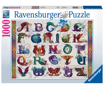 Ravensburger Puzzle 1000pc Dragon Alphabet