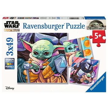 Ravensburger Ravensburger Puzzle 3x49pc Stars Wars The Mandalorian Grogu Moments