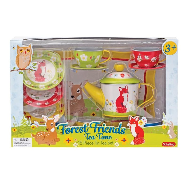 Schylling Tin Tea Set Forest Animals