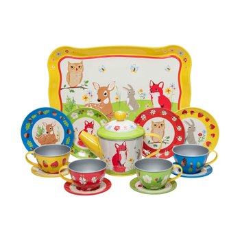 Schylling Schylling Tin Tea Set Forest Animals