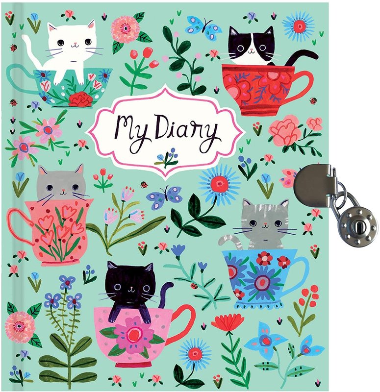 Mudpuppy Teacup Kittens Locked Diary