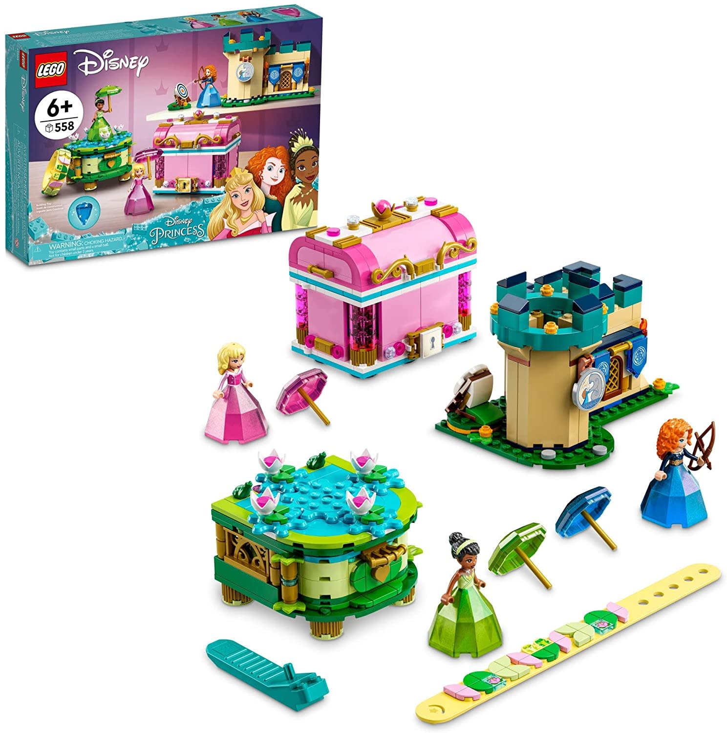 LEGO Disney 43203 Aurora Merida and Tiana s Enchanted Creations