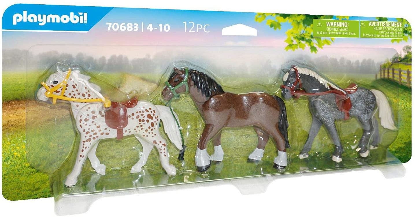 PLAYMOBIL Collectible Lewitzer Pony Action Figure Set, 22 Pieces 