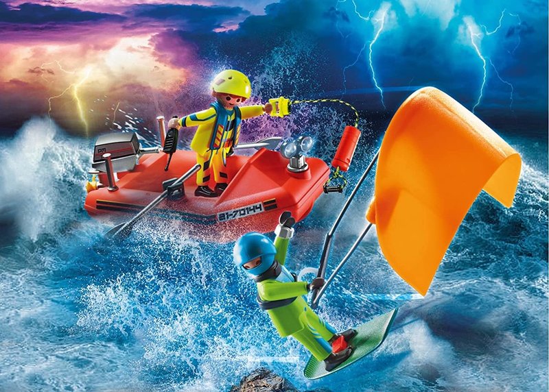 Playmobil Playmobil City Action Kitesurfer Rescue with Speedboat