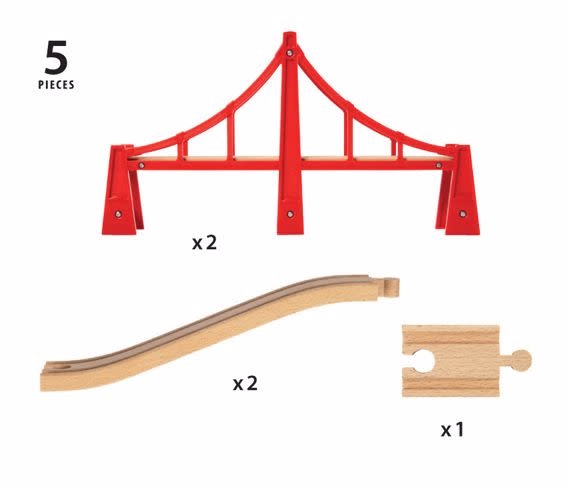 Brio Brio World Trains Double Suspension Bridge