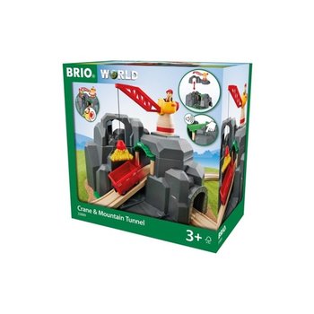 Brio World Train Crane & Mountain Tunnel Set