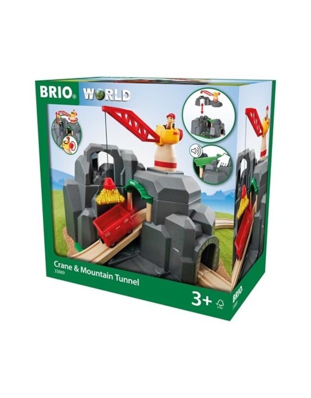 Brio Brio World Train Crane & Mountain Tunnel Set