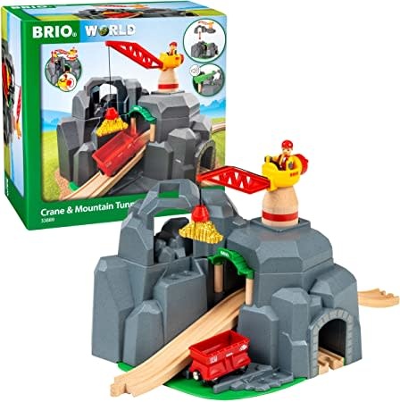 Brio Brio World Train Crane & Mountain Tunnel Set
