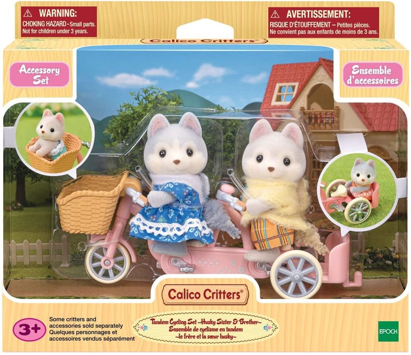 Calico Critters Calico Critters Tandem Cycling Set Husky Sister & Brother
