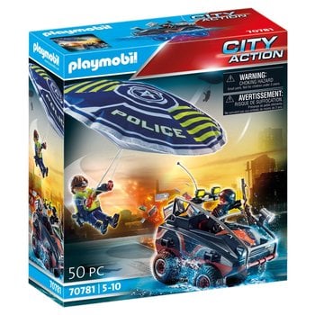 Playmobil Playmobil Police Parachute with Amphibious Vehicle