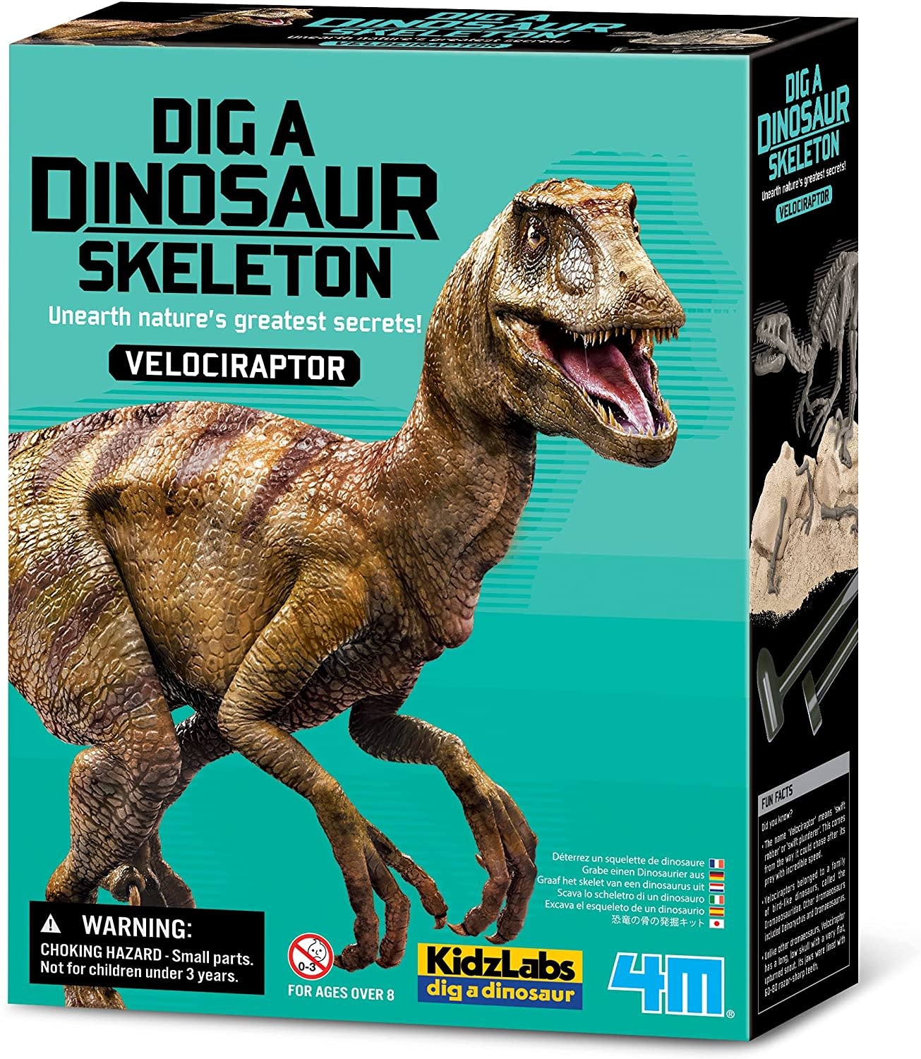 4M KidzLab Dig A Dinosaur Skeleton: Velociraptor