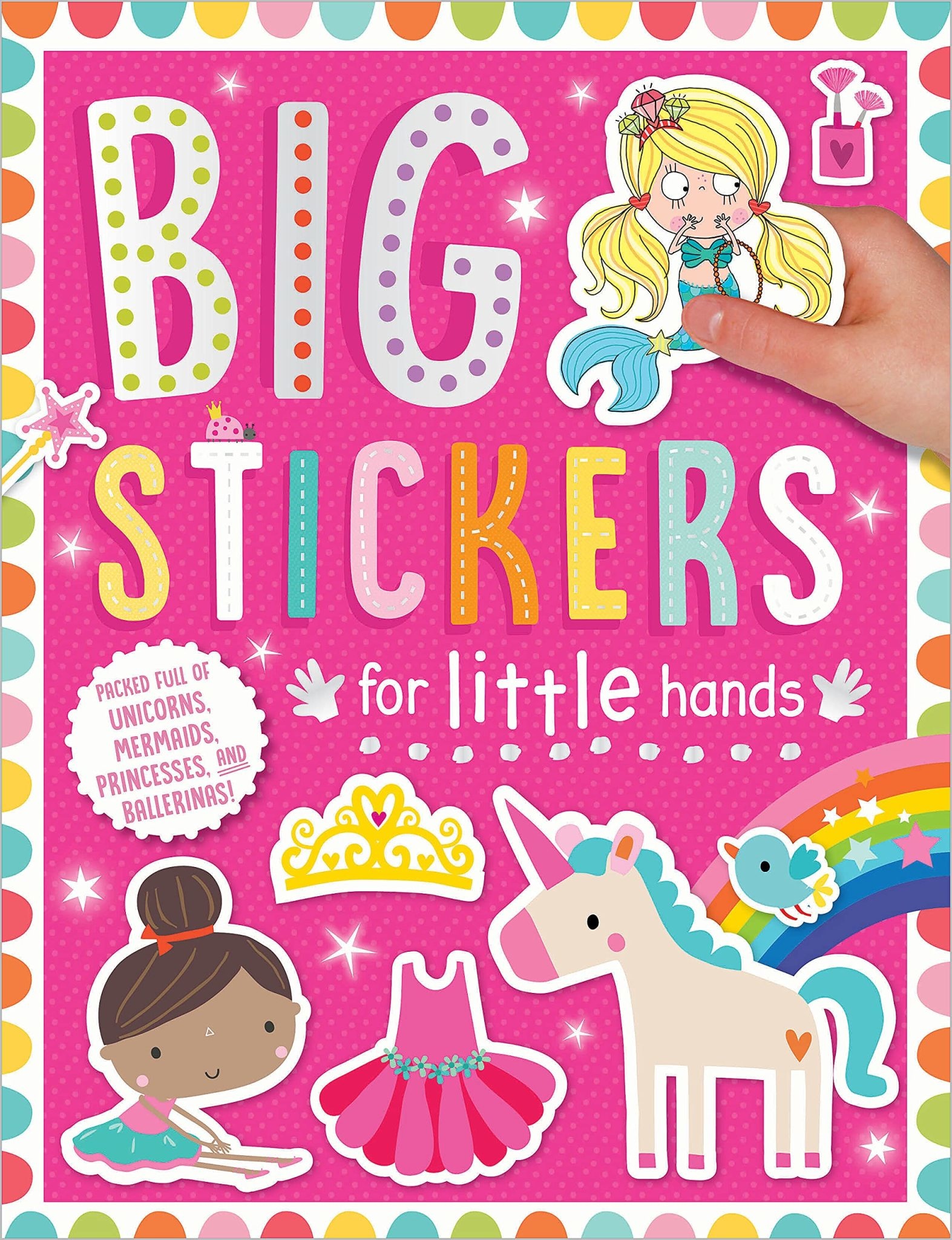 Make Believe Ideas Big Stickers For Little Hands Pink